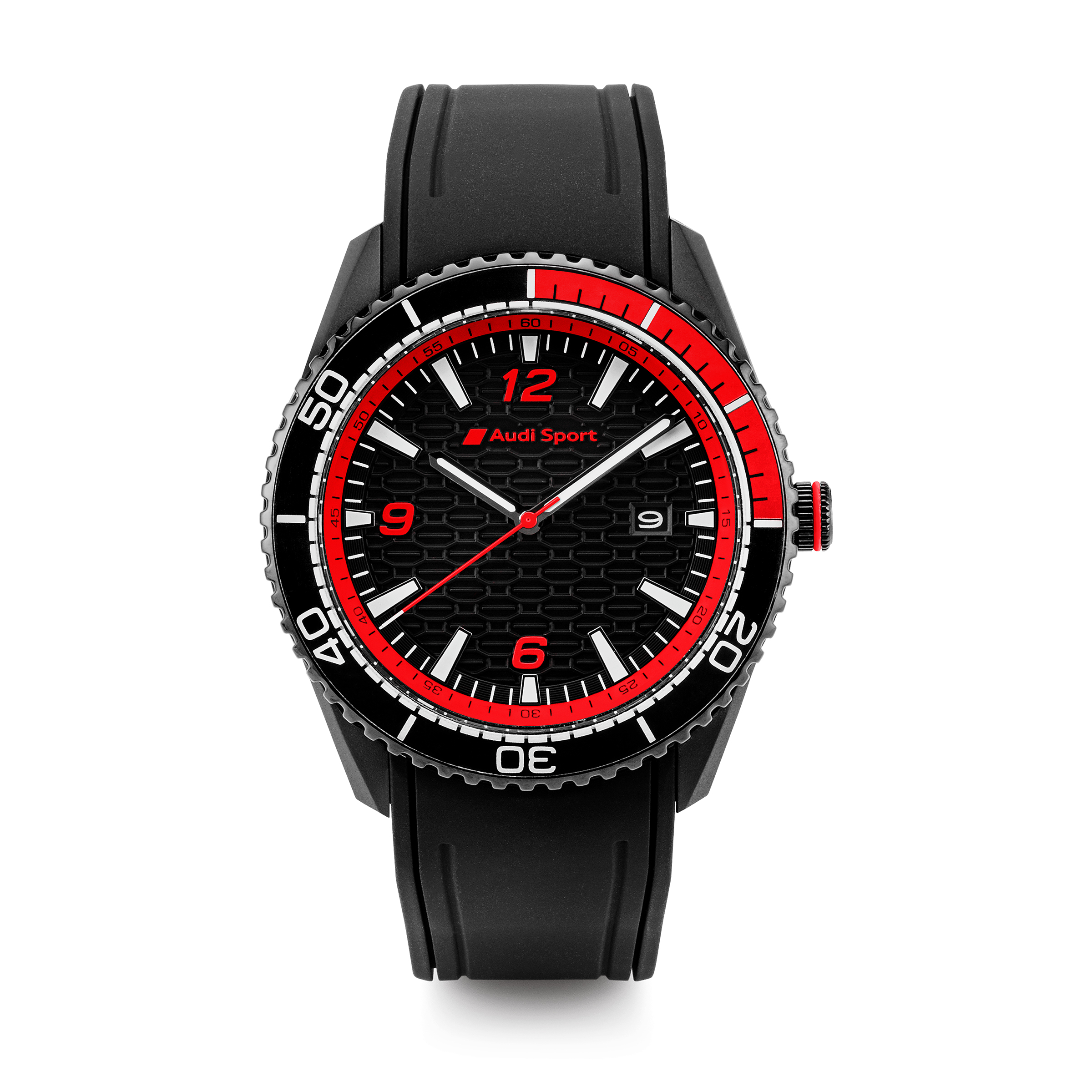 Audi Sport Uhr Herren schwarz rot